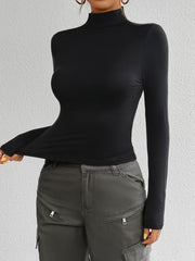 Devine Mock Neck Long Sleeve T-Shirt