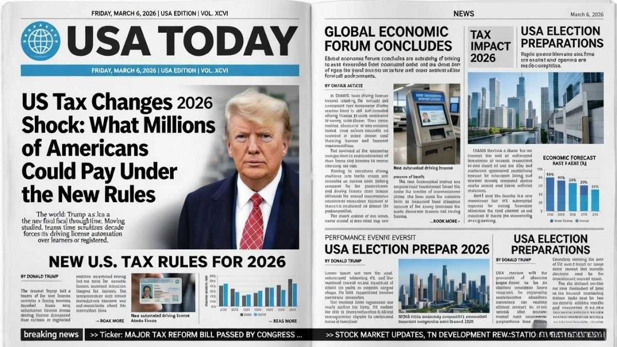 US Tax Changes 2026, IRS Tax Rules Update, Tax Brackets 2026, Standard Deduction 2026, IRS News USA, Federal Tax Update